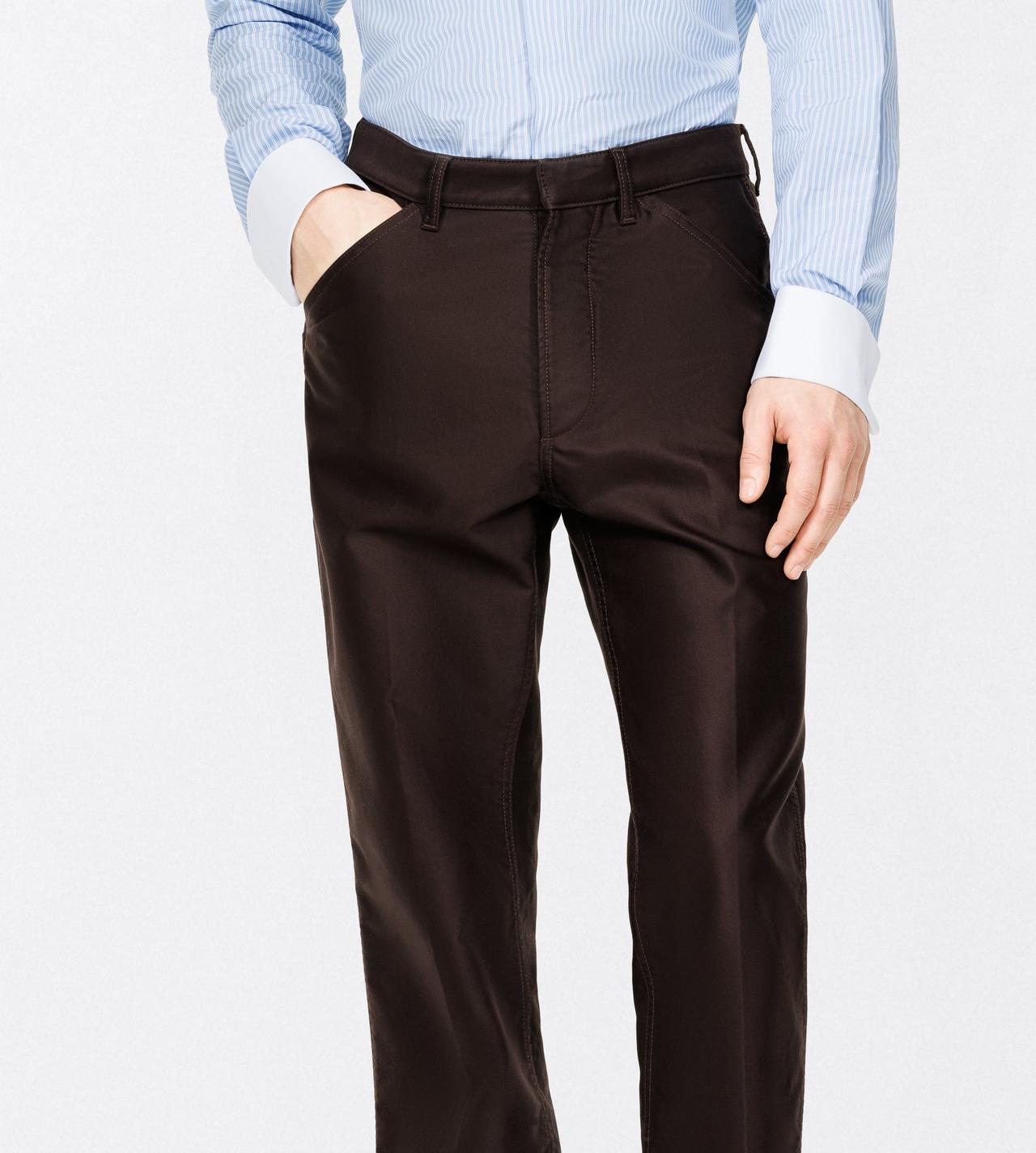 TOM FORD  ESPRESSO COTTON SATIN CARPENTER PANTS