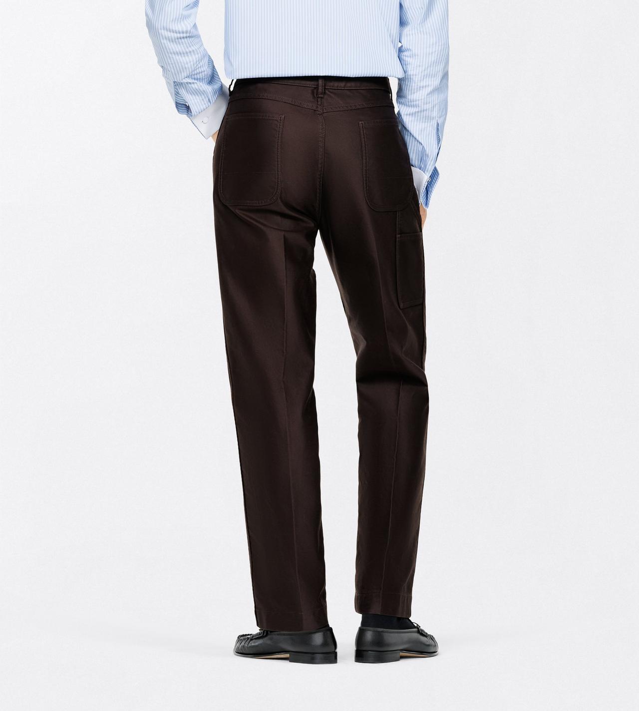 TOM FORD  ESPRESSO COTTON SATIN CARPENTER PANTS