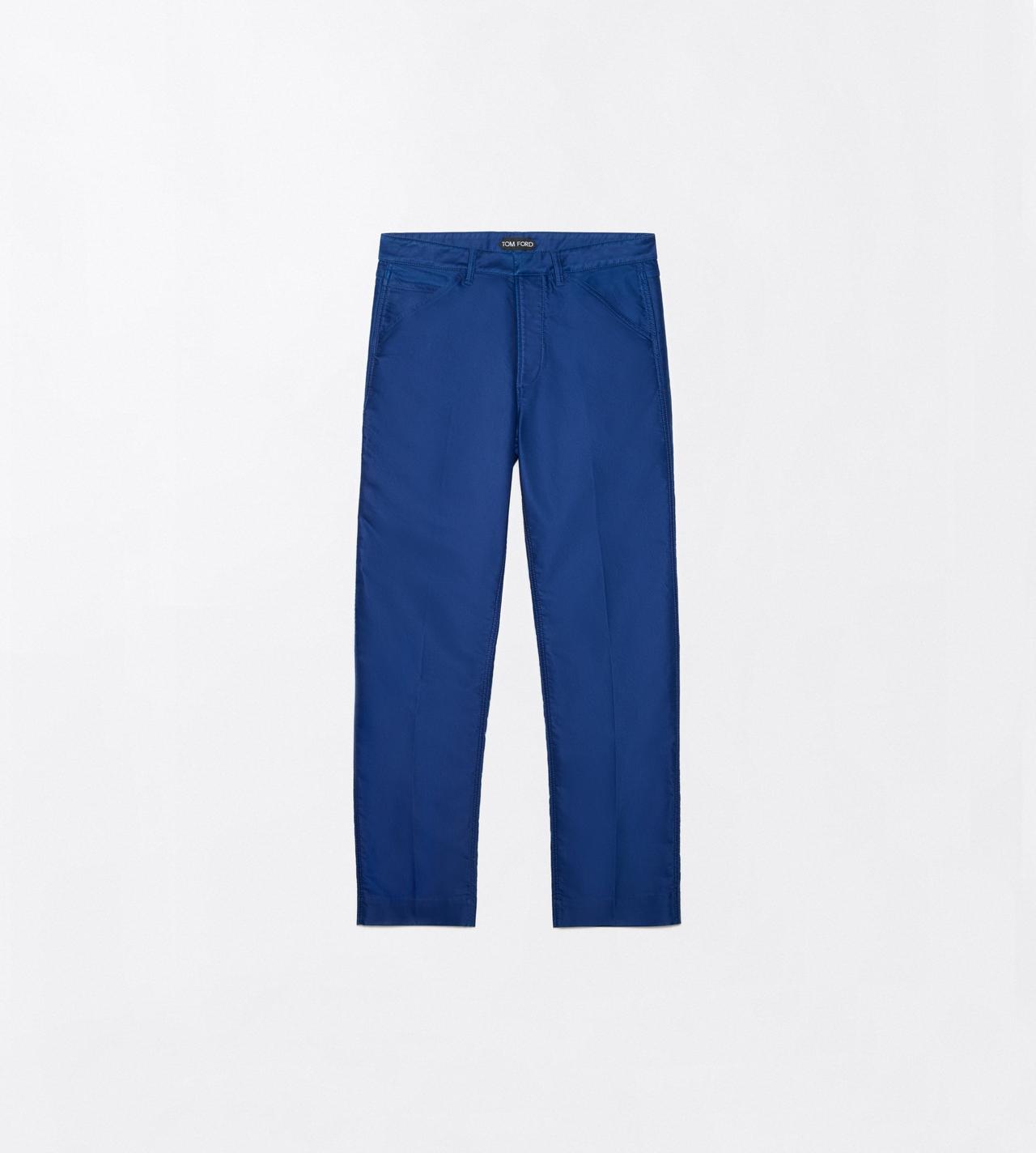 TOM FORD  NAVY BLAZER COTTON SATIN CARPENTER PANTS