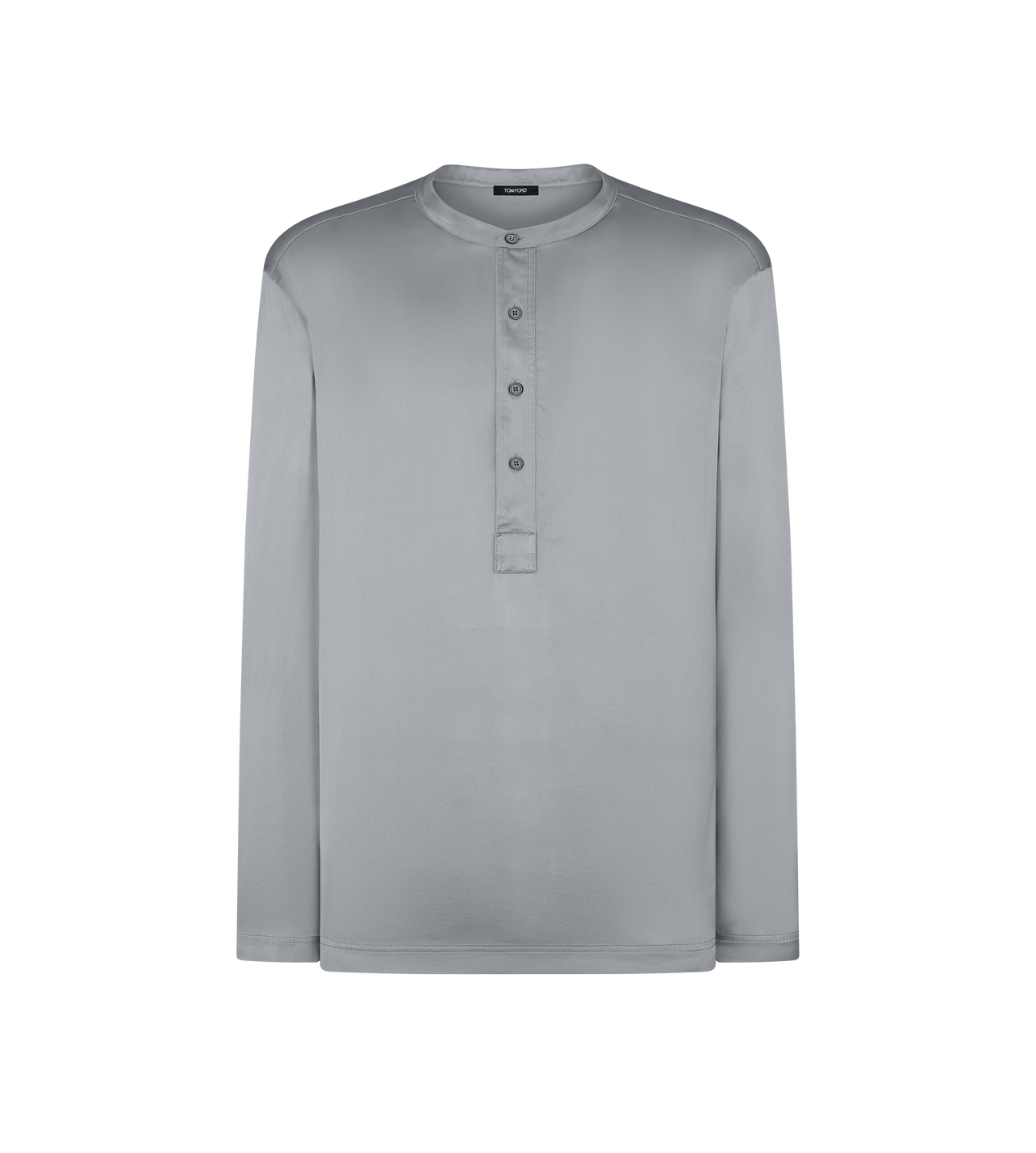 TOM FORD SILK MID GREY SILK PAJAMA HENLEY&nbsp;