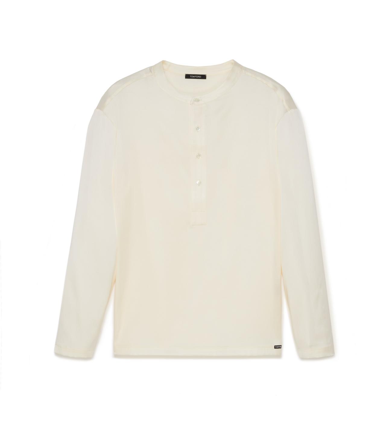 SILK PAJAMA HENLEY image number 0