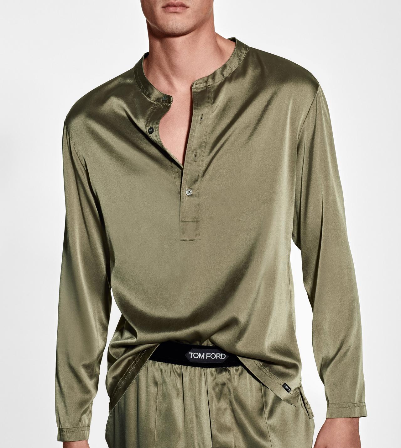 SILK PAJAMA HENLEY image number 1