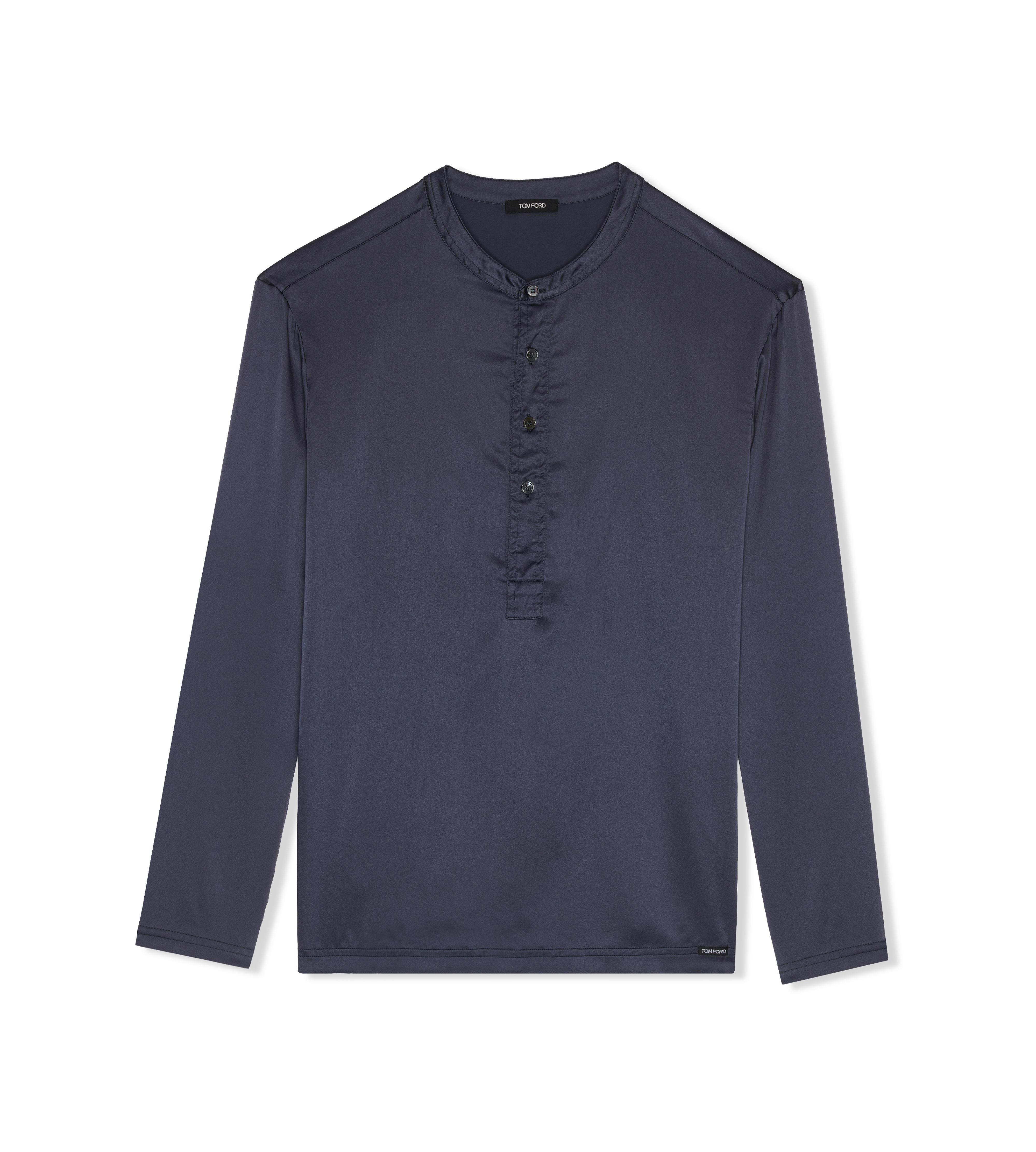 SILK PAJAMA HENLEY&nbsp;