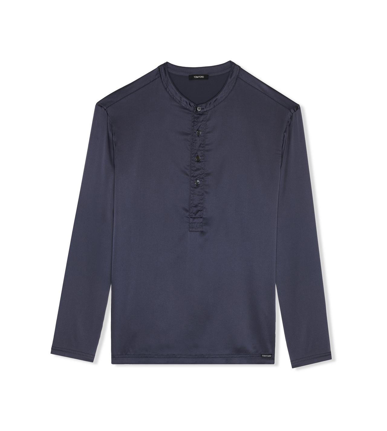 TOM FORD SILK PURPLE DUSK SILK PAJAMA HENLEY&nbsp;