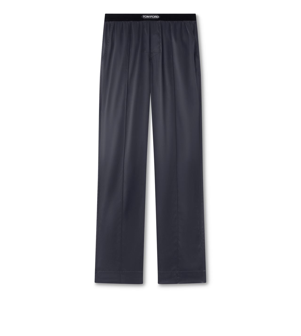 TOM FORD SILK DK GREY SILK PAJAMA PANTS