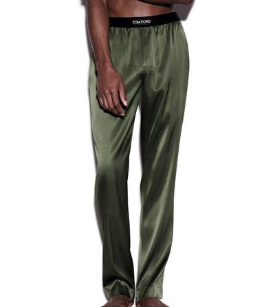 SILK PAJAMA PANTS image number 1
