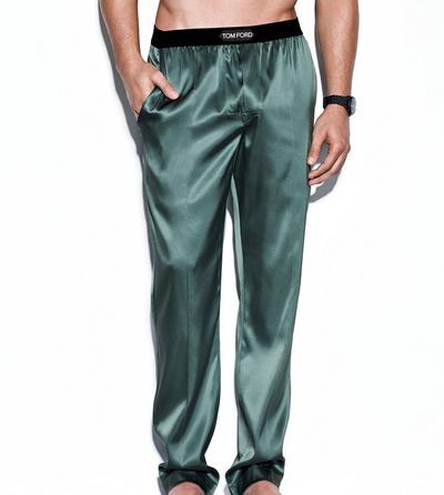 TOM FORD SILK TEAL SILK PAJAMA PANTS