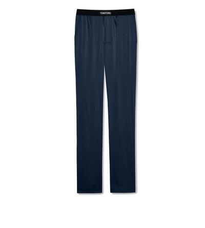 TOM FORD SILK DEEP OCEAN SILK PAJAMA PANTS