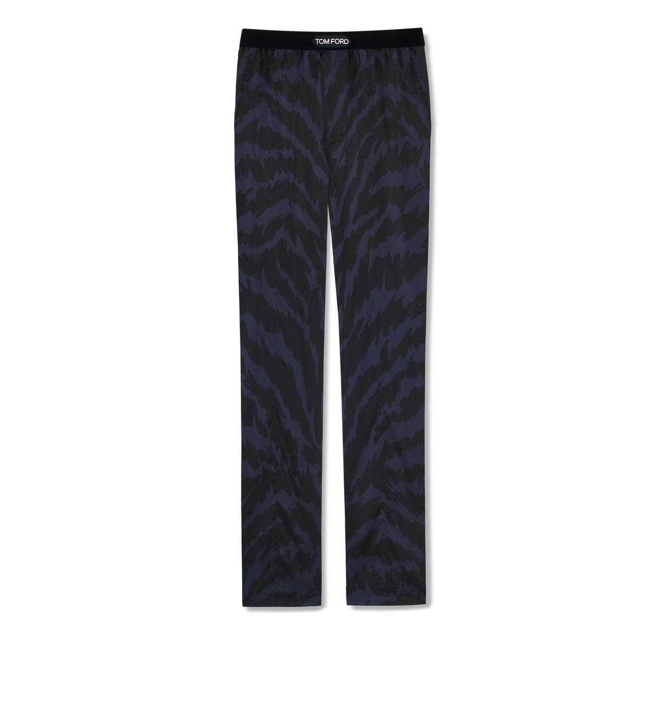 TOM FORD Zebra Print Silk Pajama Pants, Sleepwear