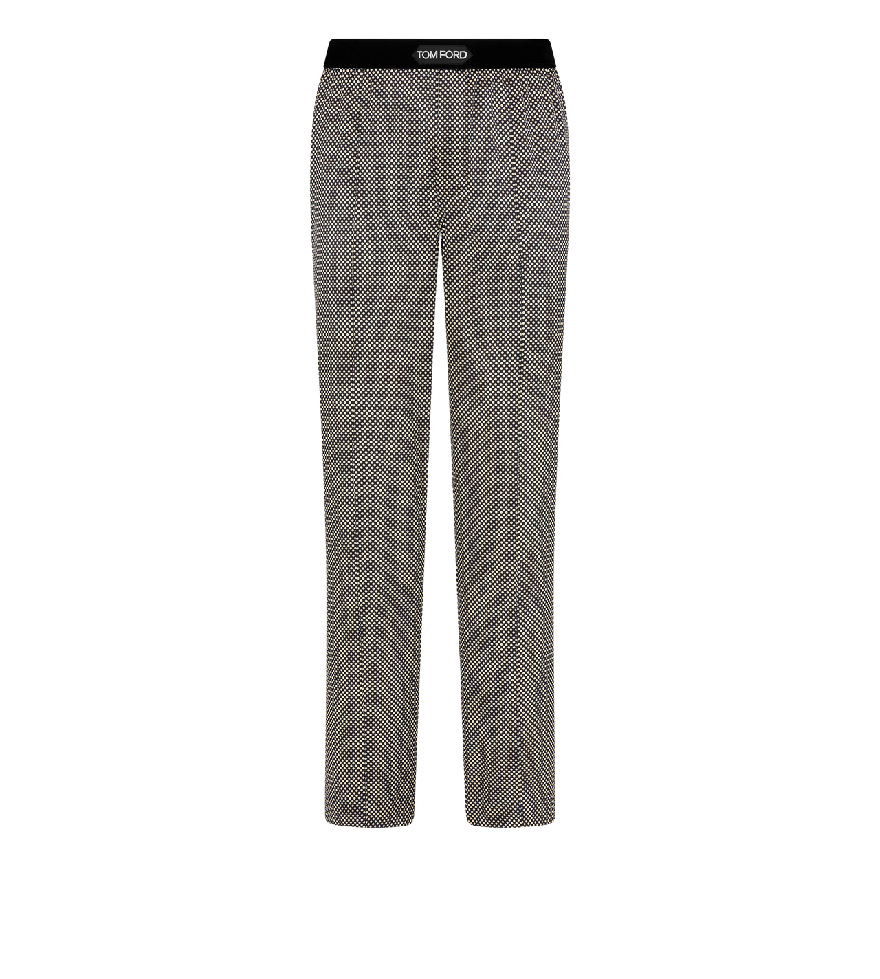 POLKA DOT SILK PAJAMA PANTS image number 0