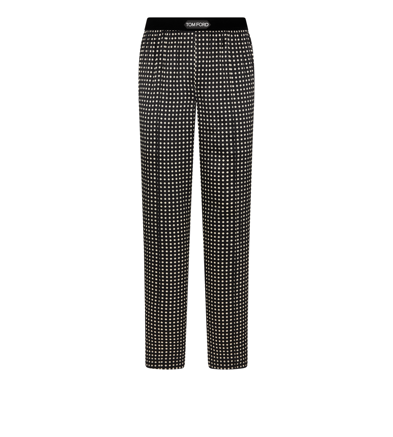 POLKA DOT SILK PAJAMA PANTS image number 0