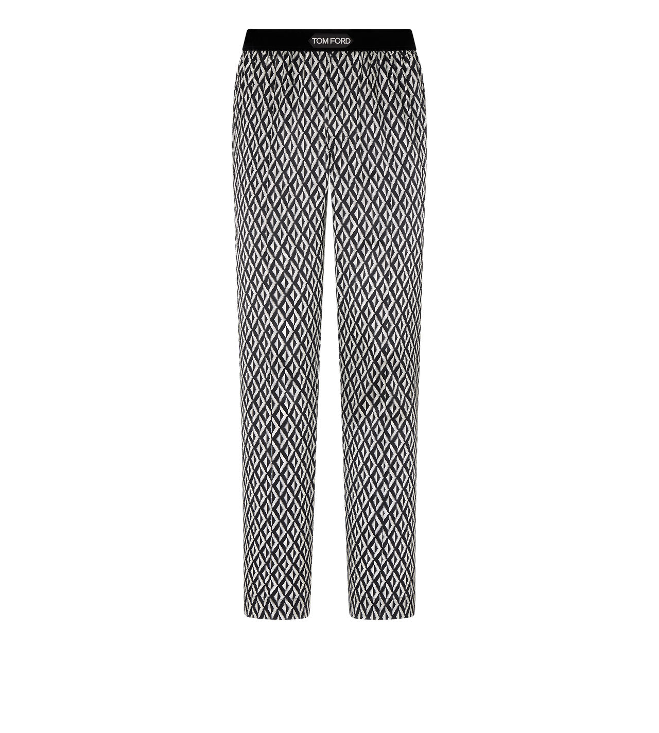 TOM FORD SILK GOLD DIAMOND PRINT SILK PAJAMA PANTS