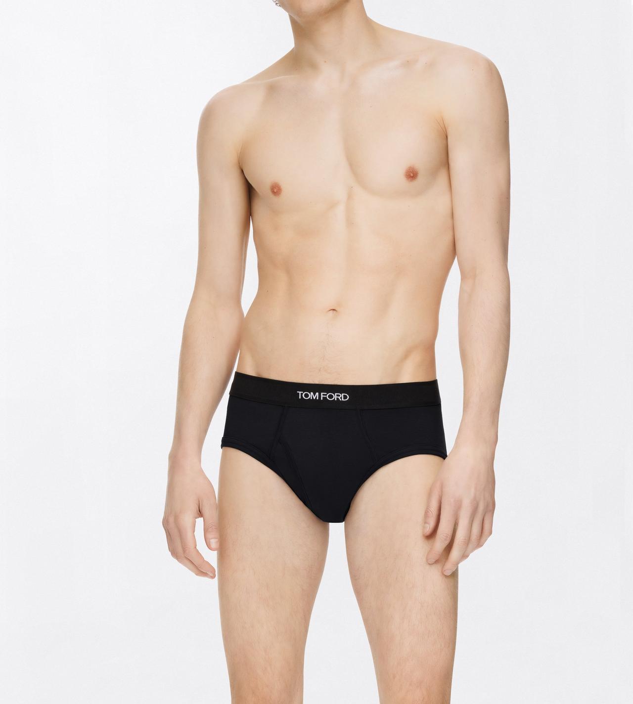 TOM FORD COTTON BLACK COTTON BRIEFS