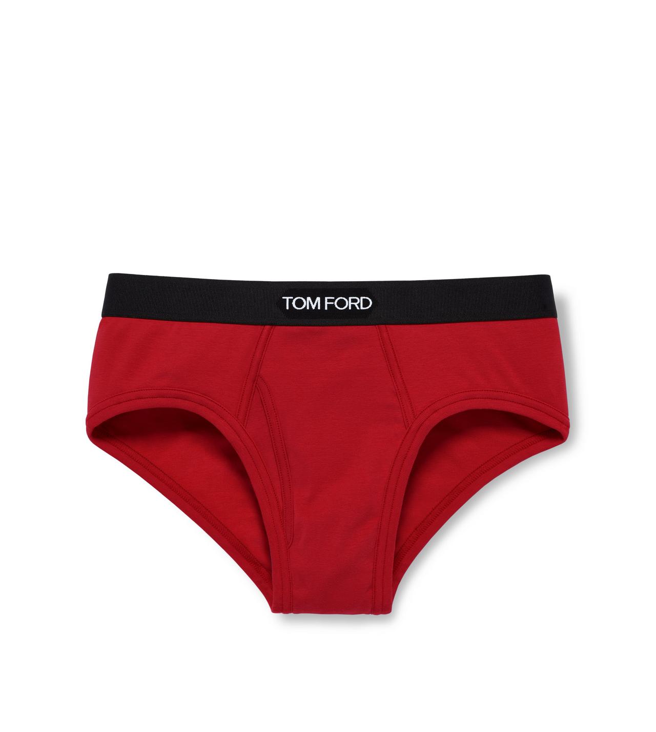 TOM FORD Men's Jacquard Logo Cotton Briefs