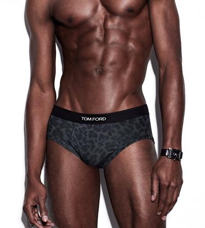 REFLECTED LEOPARD COTTON BRIEFS image number 1