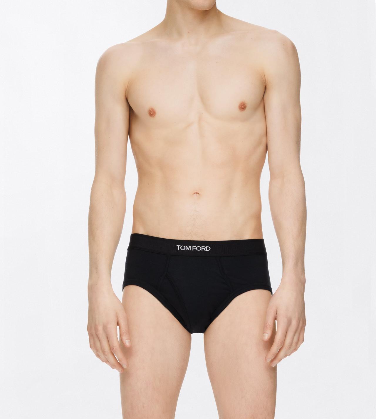 TOM FORD COTTON MODAL BLACK COTTON MODAL BRIEFS