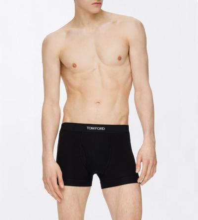 TOM FORD COTTON BLACK COTTON BOXER BRIEFS