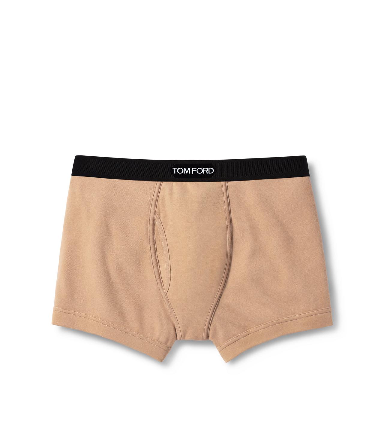 Tom Ford Cotton Stretch Jersey Boxer Briefs in Dark Brown