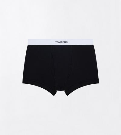 TOM FORD COTTON BLACK COTTON STRETCH JERSEY BOXER BRIEF