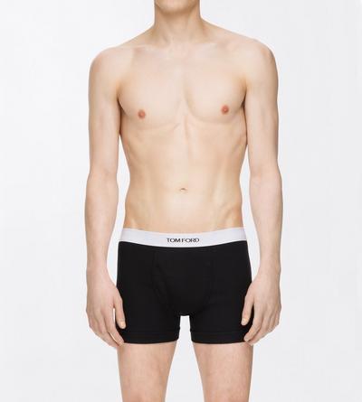 TOM FORD COTTON BLACK COTTON STRETCH JERSEY BOXER BRIEF