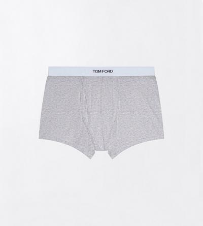 TOM FORD COTTON GREY COTTON STRETCH JERSEY BOXER BRIEF