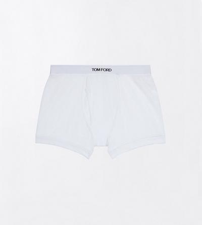 TOM FORD COTTON WHITE COTTON STRETCH JERSEY BOXER BRIEF