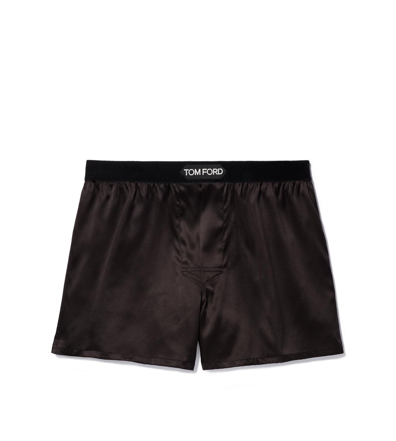 Silk Blend Boxer Briefs in Black - Tom Ford