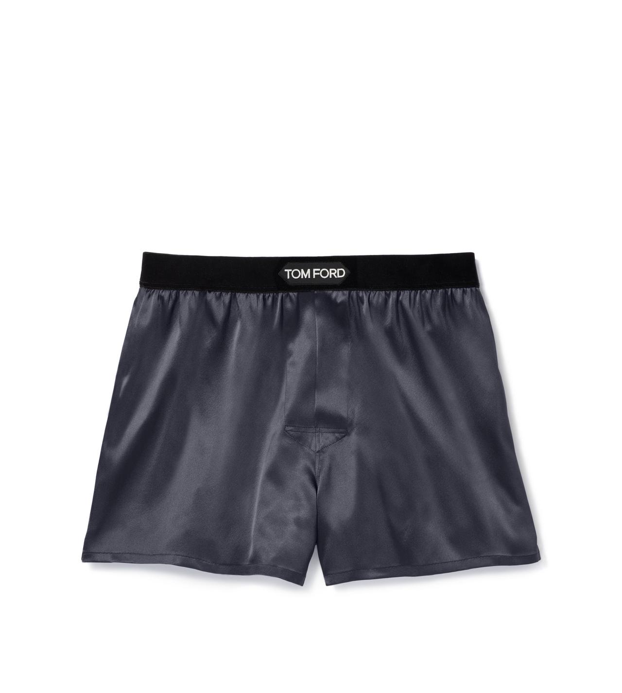 Silk Blend Boxer Briefs in Black - Tom Ford