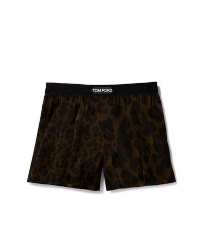 LEOPARD SILK BOXERS image number 0