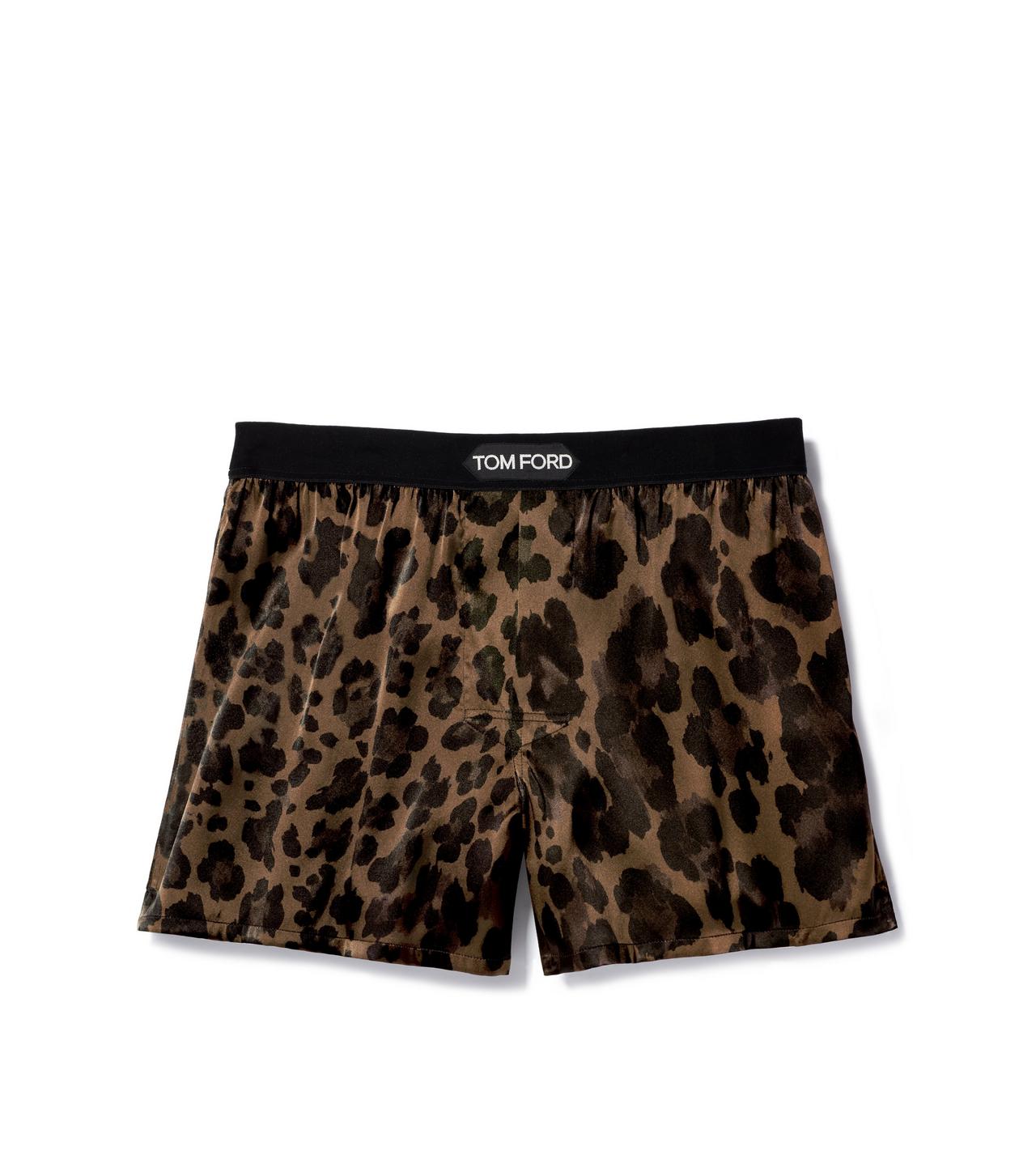 LEOPARD SILK BOXERS image number 0