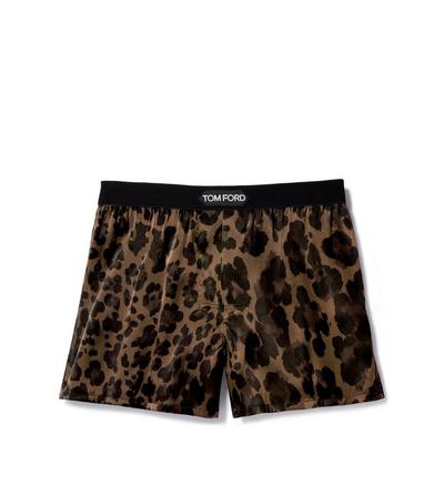 LEOPARD SILK BOXERS image number 0