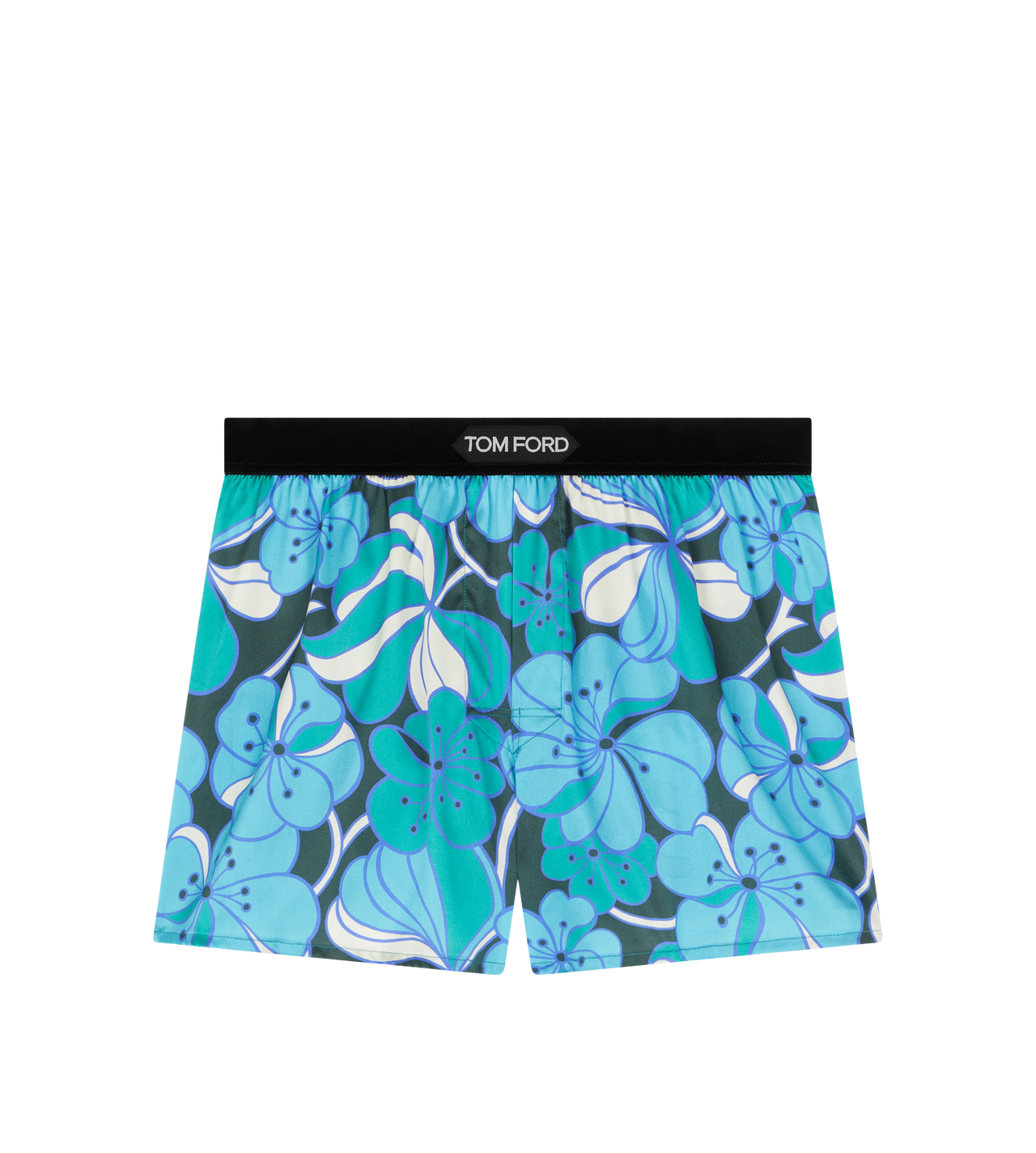 PSYCHEDELIC FLORAL PRINT SILK BOXER image number 0