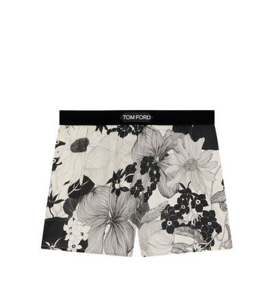 FLORAL PRINT SILK BOXER image number 0