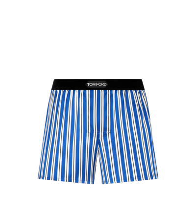 REGIMENTAL STRIPE PRINT SILK BOXER