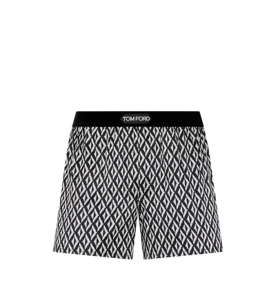 DIAMOND PRINT SILK BOXER