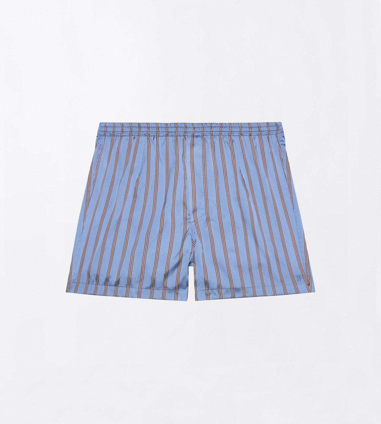TOM FORD SILK BLUE STRIPE SILK BOXER