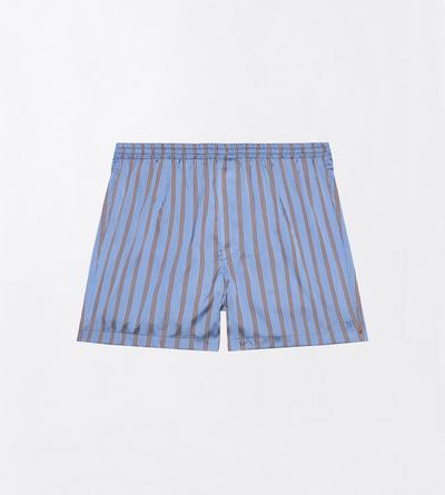 TOM FORD SILK BLUE STRIPE SILK BOXER