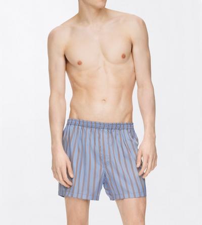 TOM FORD SILK BLUE STRIPE SILK BOXER