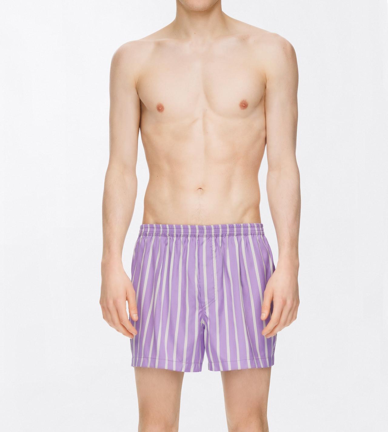 TOM FORD SILK LAVENDER STRIPE SILK BOXER