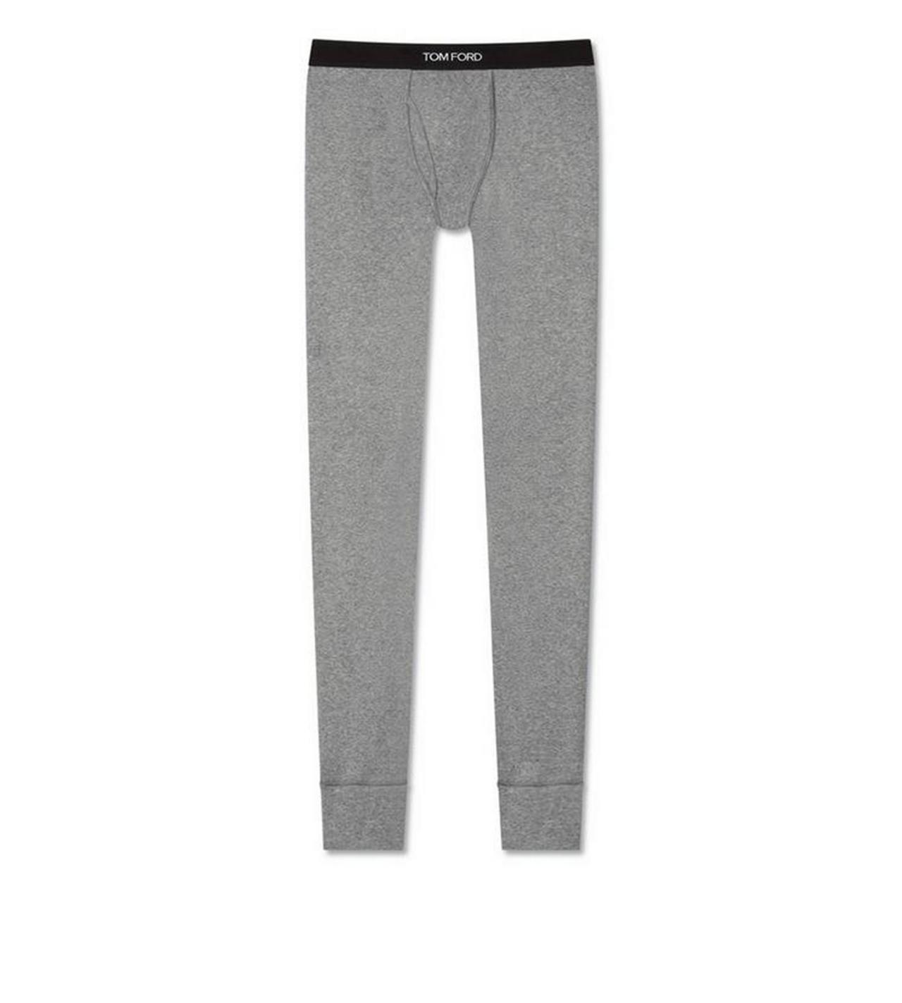 Long John cotton pants in black - Tom Ford