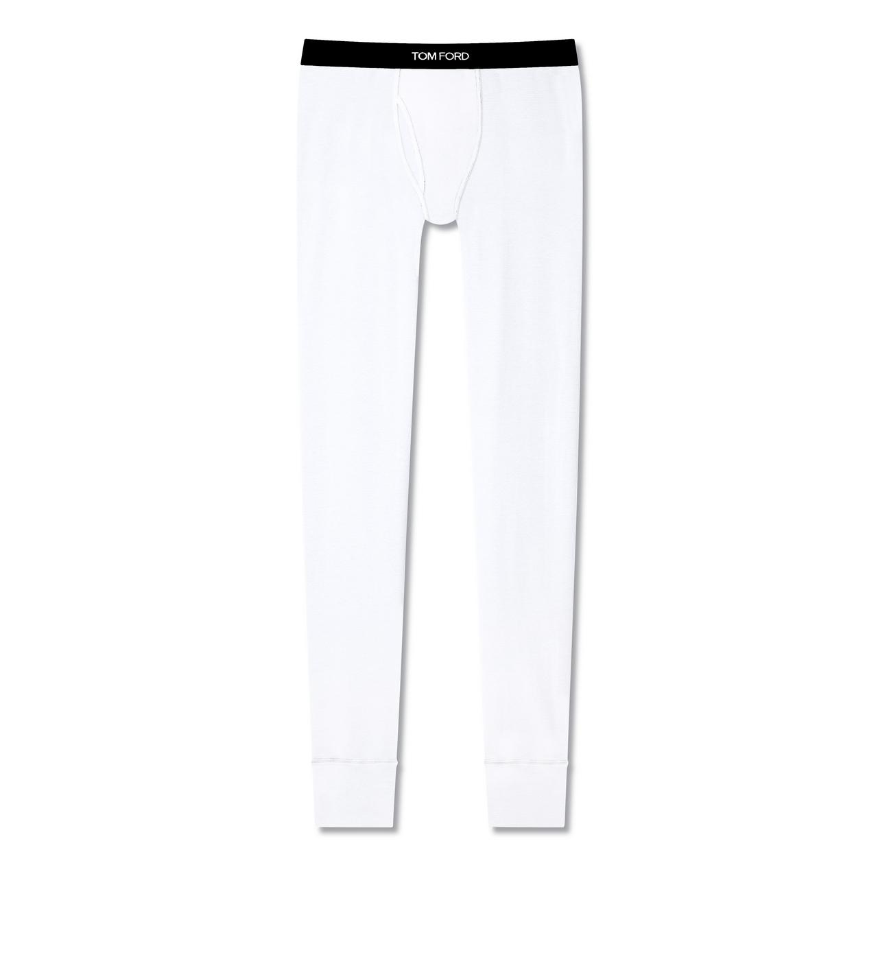 Long John cotton pants in white - Tom Ford