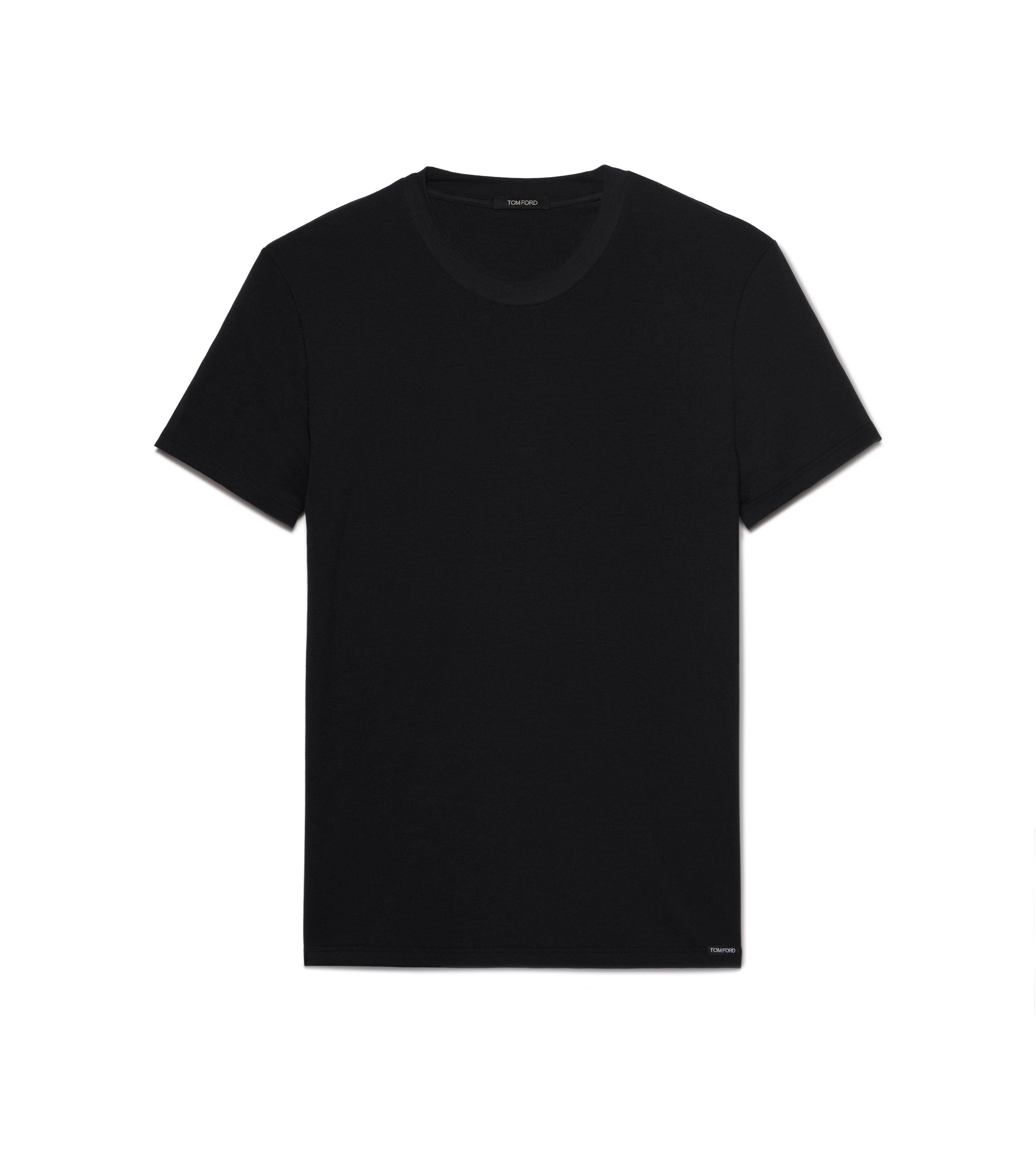 round neck shirt black