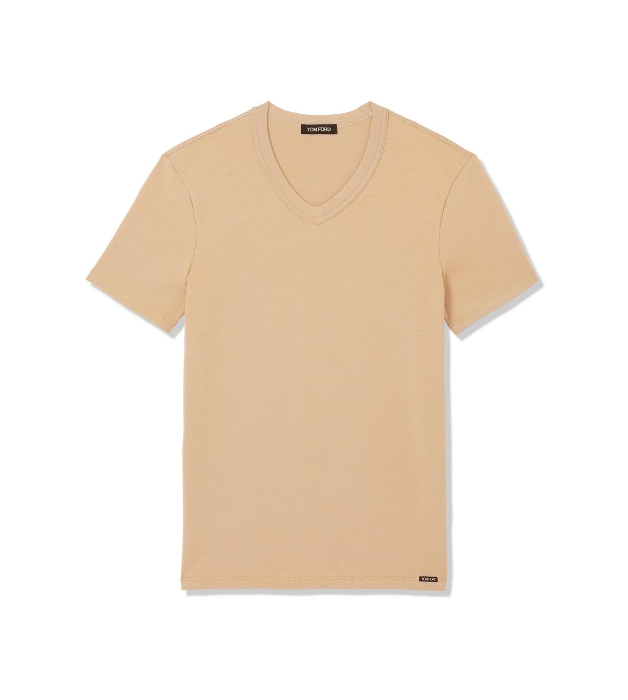 COTTON V-NECK T-SHIRT image number 0