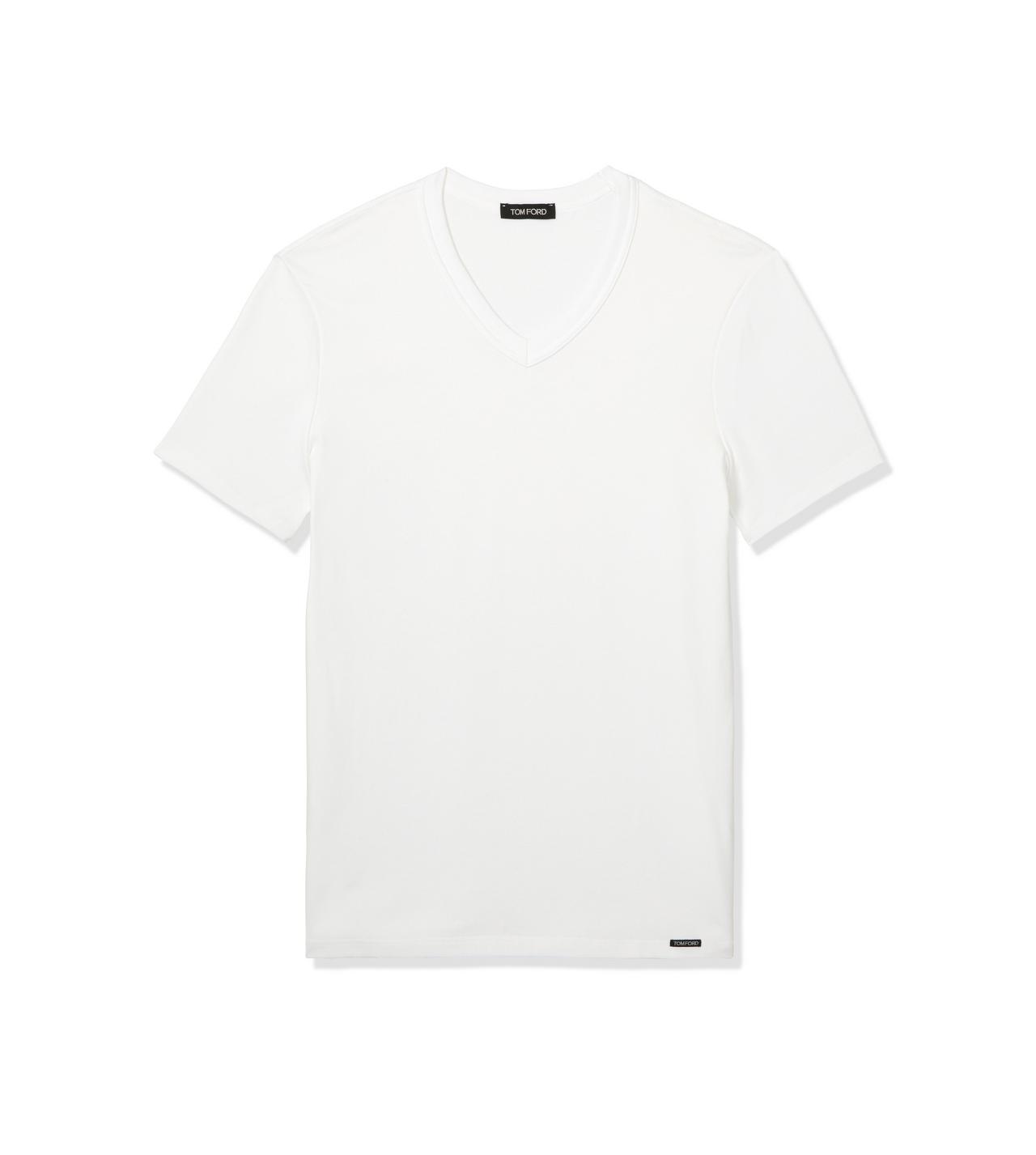 COTTON V-NECK T-SHIRT image number 0