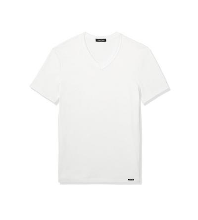 COTTON V-NECK T-SHIRT image number 0