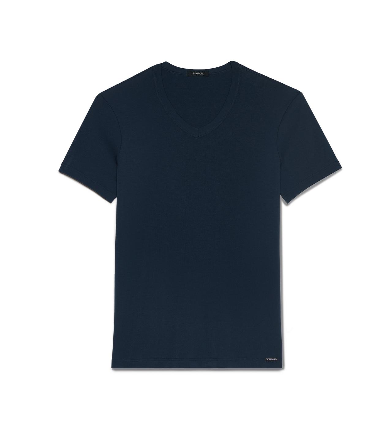 COTTON V-NECK T-SHIRT image number 0