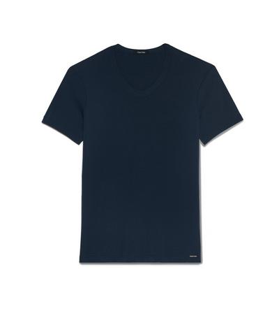 Tシャツ・カットソー TOM FORD Black Stretch Cotton V-Neck T-Shirt COTTON V-NECK T-SHIRT | Tom Ford Fashion