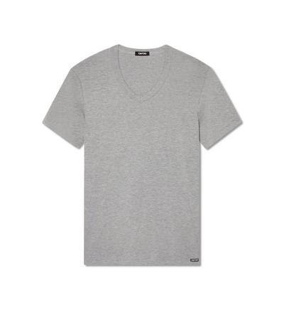 COTTON V-NECK T-SHIRT image number 0