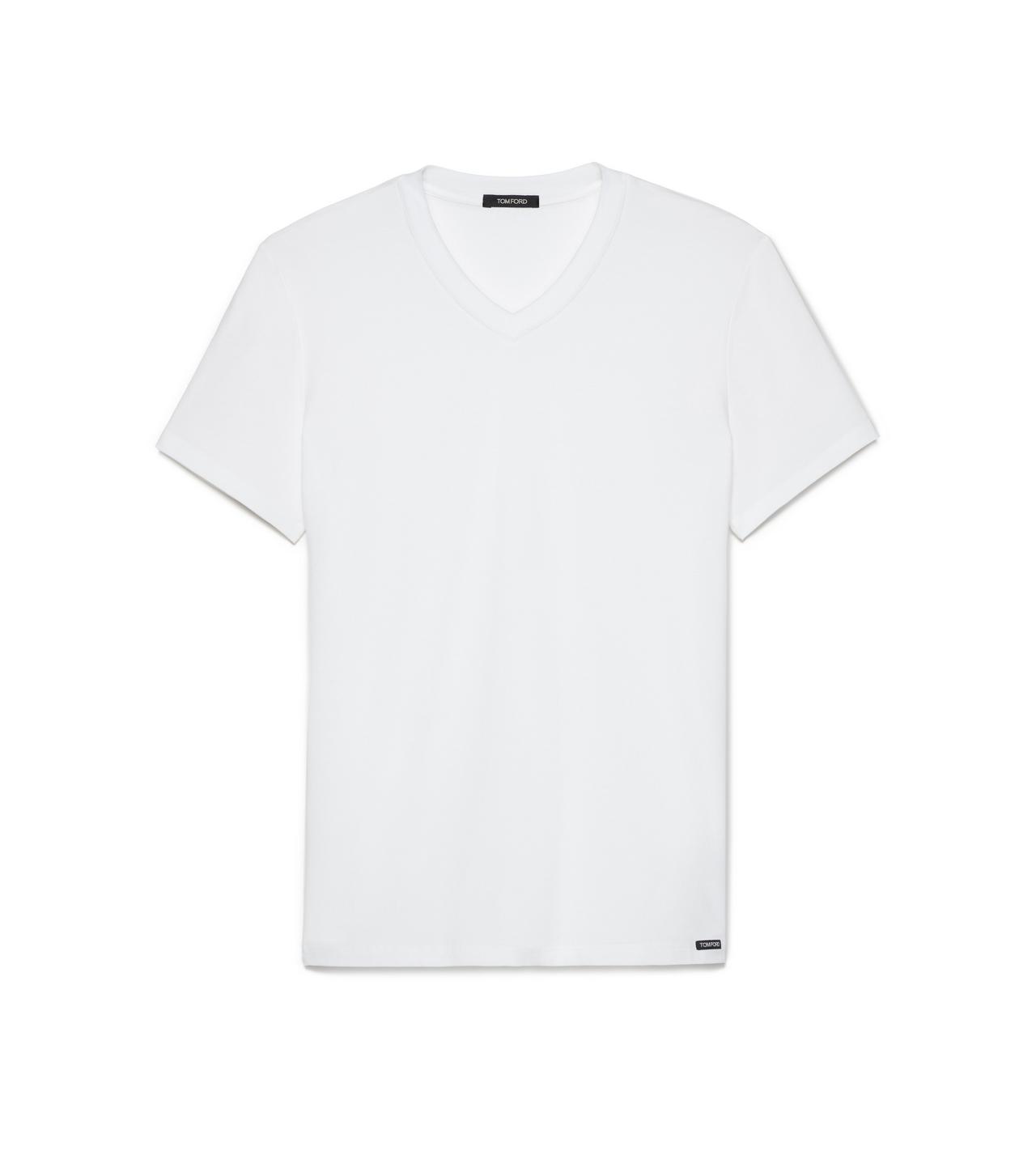 COTTON V-NECK T-SHIRT image number 0