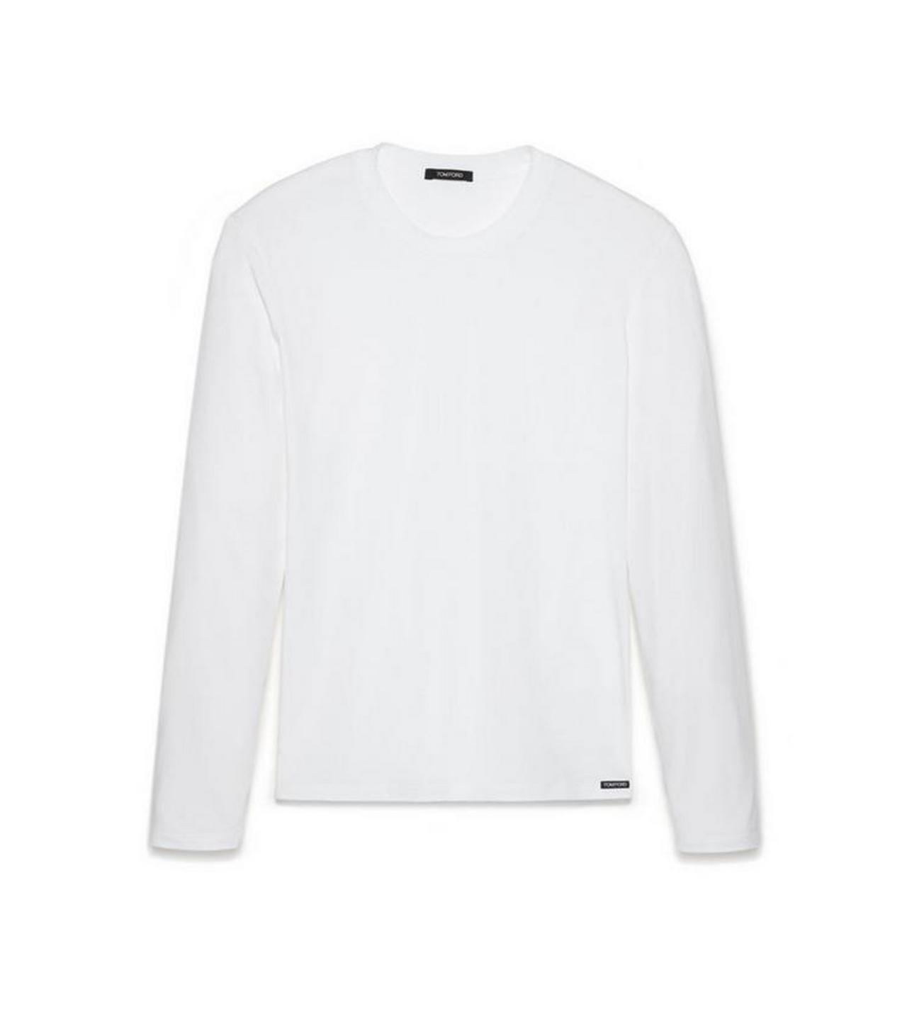 White Long Sleeve Crew Neck T-Shirt